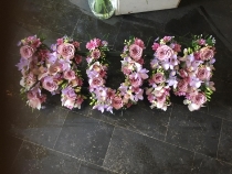 Lilac Mixed Flower Letters