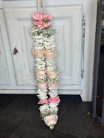 Pink Rose, carnation with Gypsophila