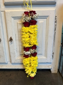 Red Rose and Yellow Garland