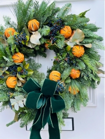 The Stockbridge Velvet Door Wreath