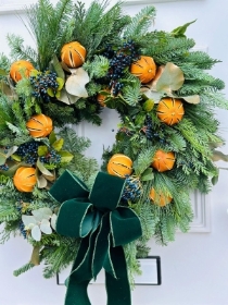 The Stockbridge Velvet Door Wreath