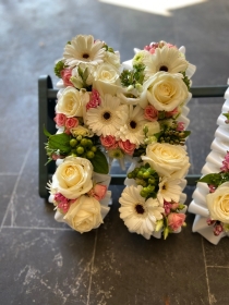 White and Pink Mixed Flower Letters