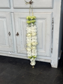 White Rose and Green Carnation Garland