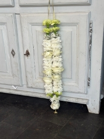 White Rose and Green Carnation Garland