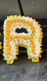 Yellow Rose dotted letters